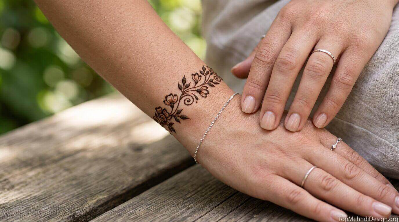 Wrist Mehndi Design Simple 2026