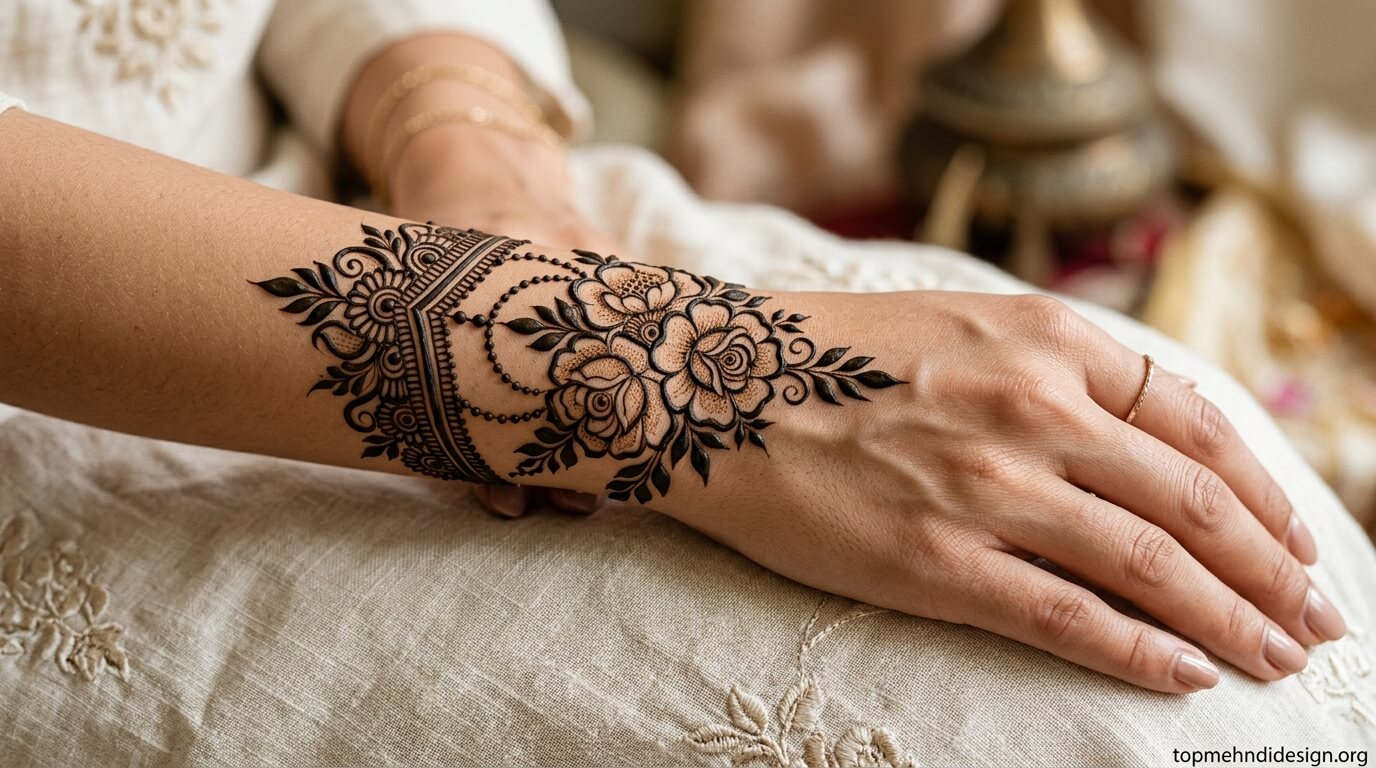 Bakra Eid Mehndi Design Wrist 2026