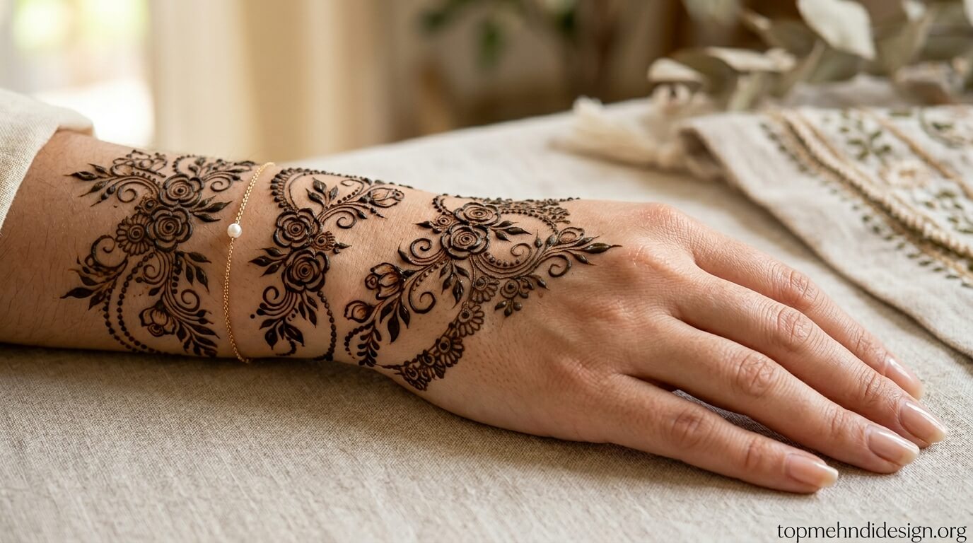 Bakra Eid Mehndi Design Wrist 2026