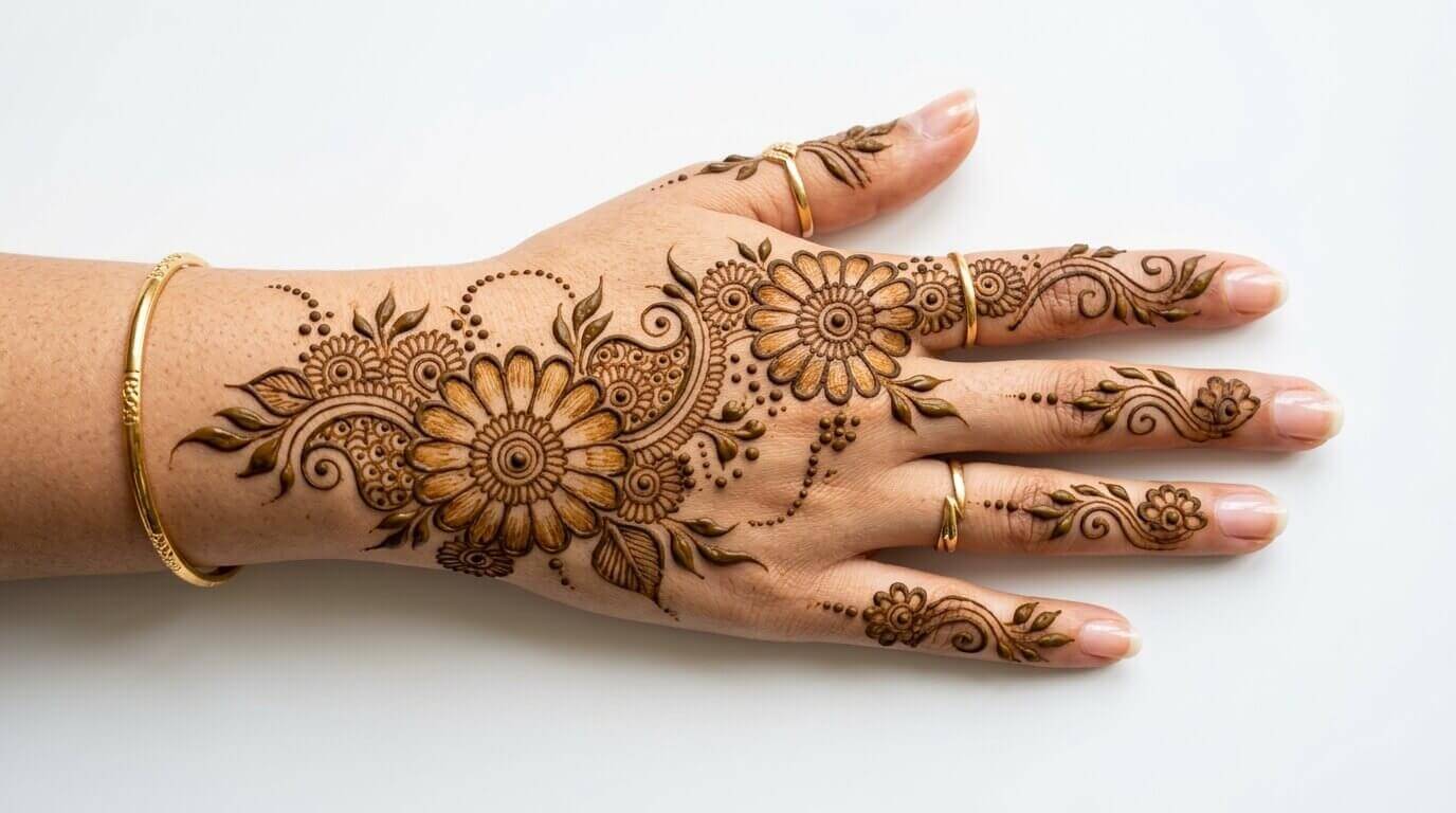 Easy Arabic Mehndi Design for Back Hand 2026