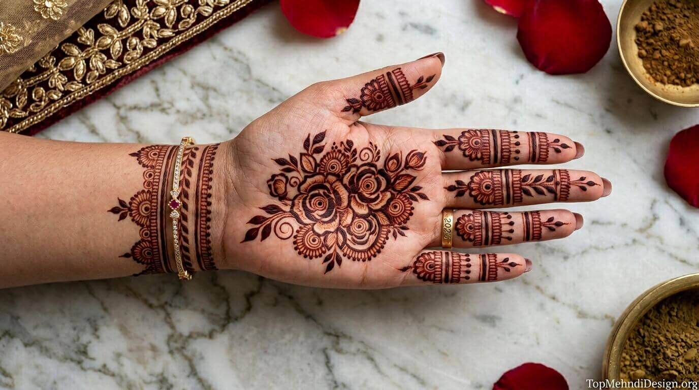 Easy Arabic Mehndi Design for Back Hand 2026