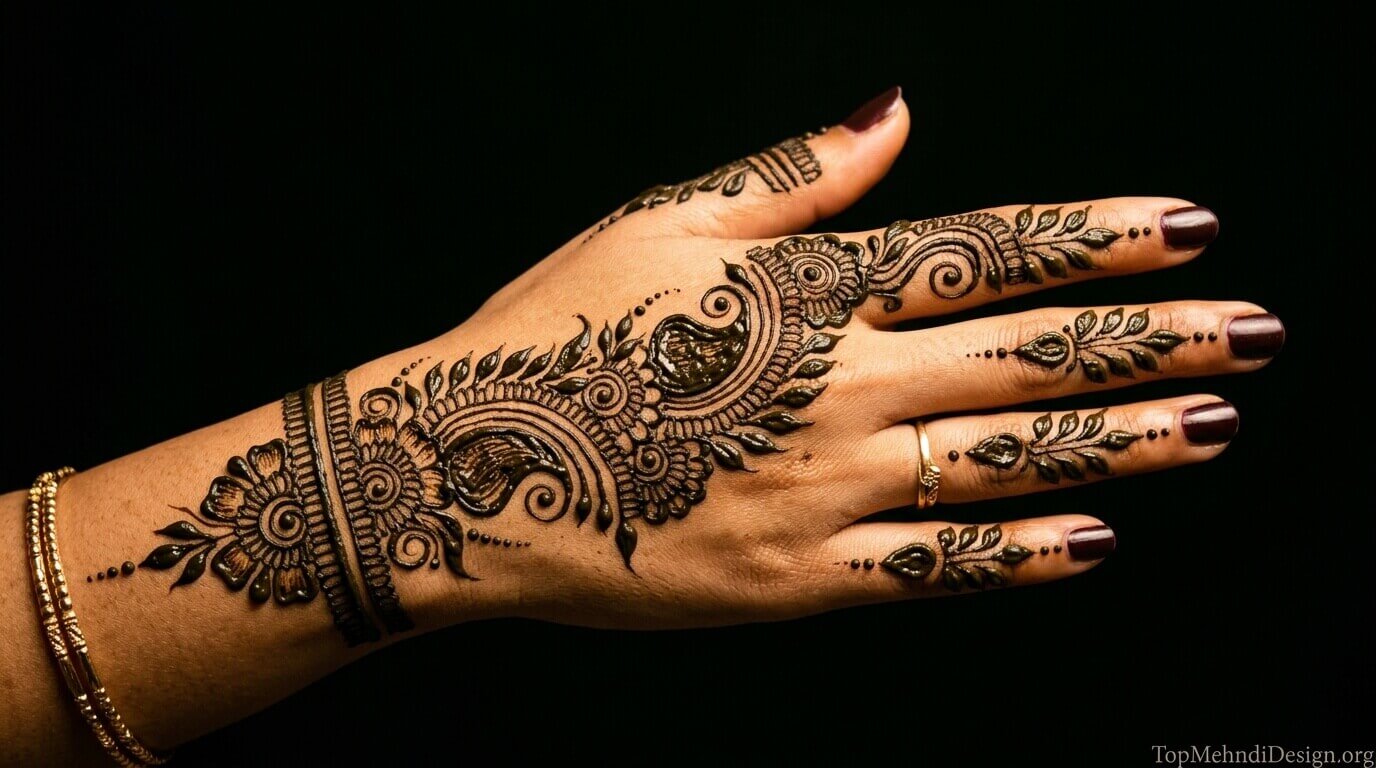 Easy Arabic Mehndi Design for Back Hand 2026