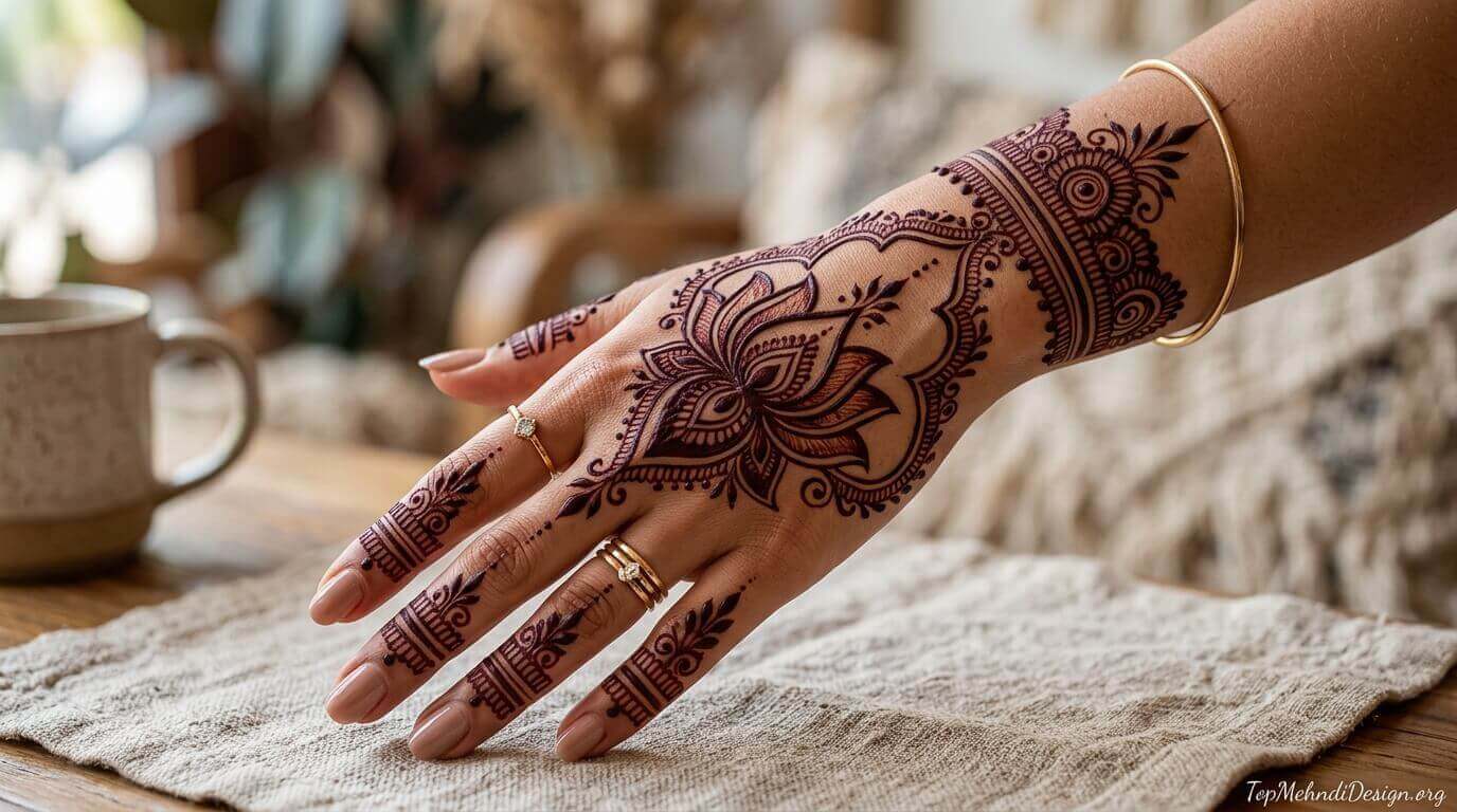 Easy Arabic Mehndi Design for Back Hand 2026