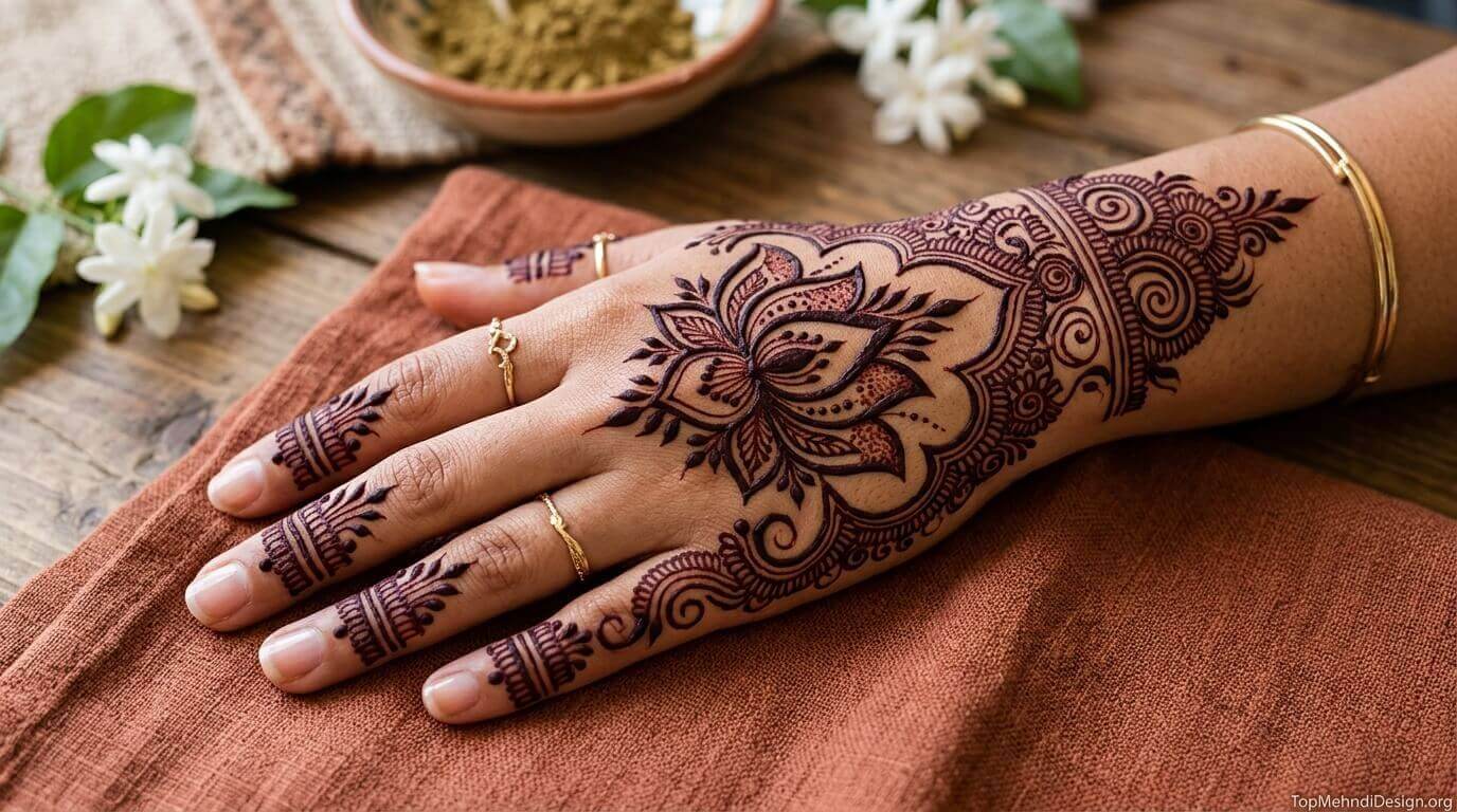 Easy Arabic Mehndi Design for Back Hand 2026