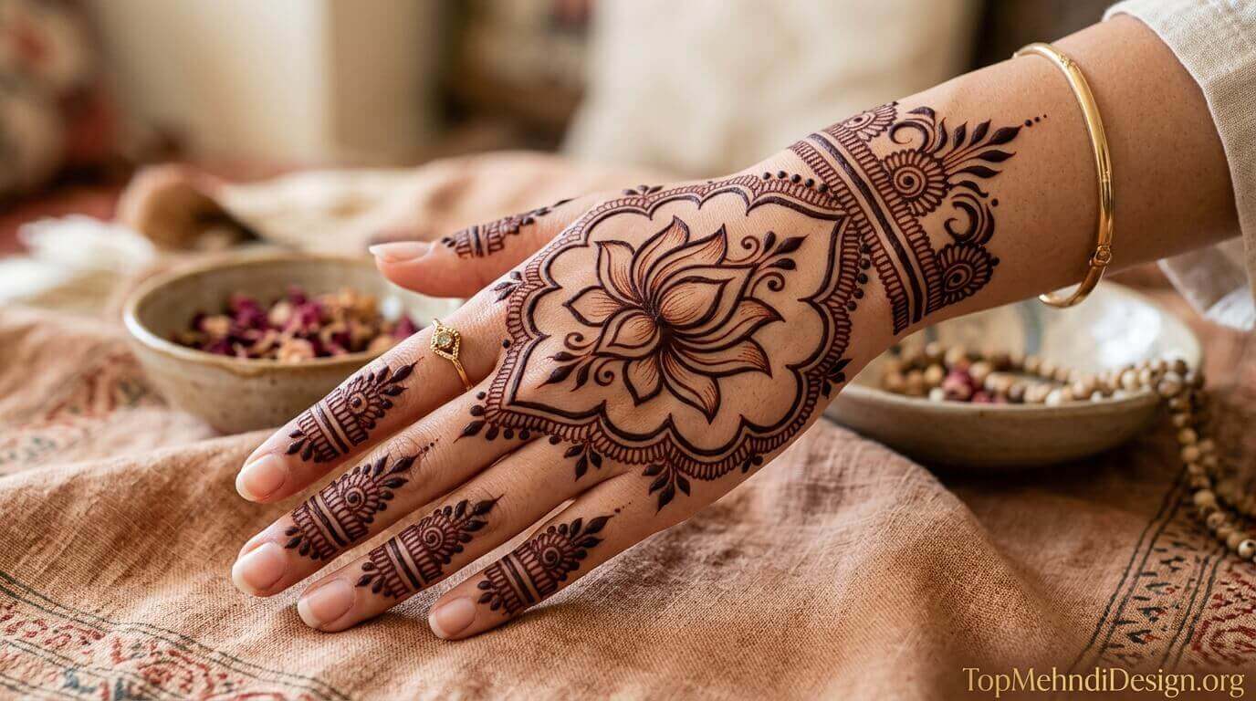 Easy Arabic Mehndi Design for Back Hand 2026