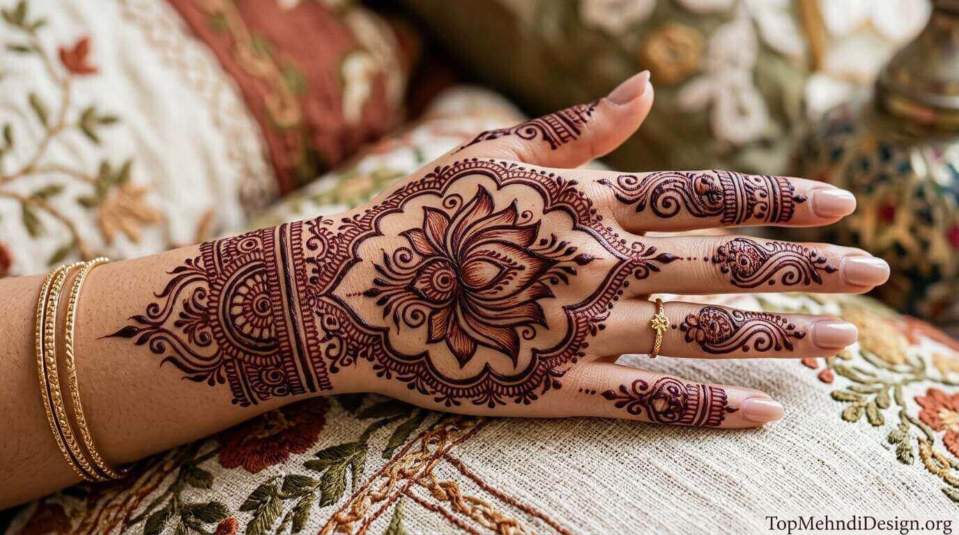 Simple Mehndi Design for Bride 2026