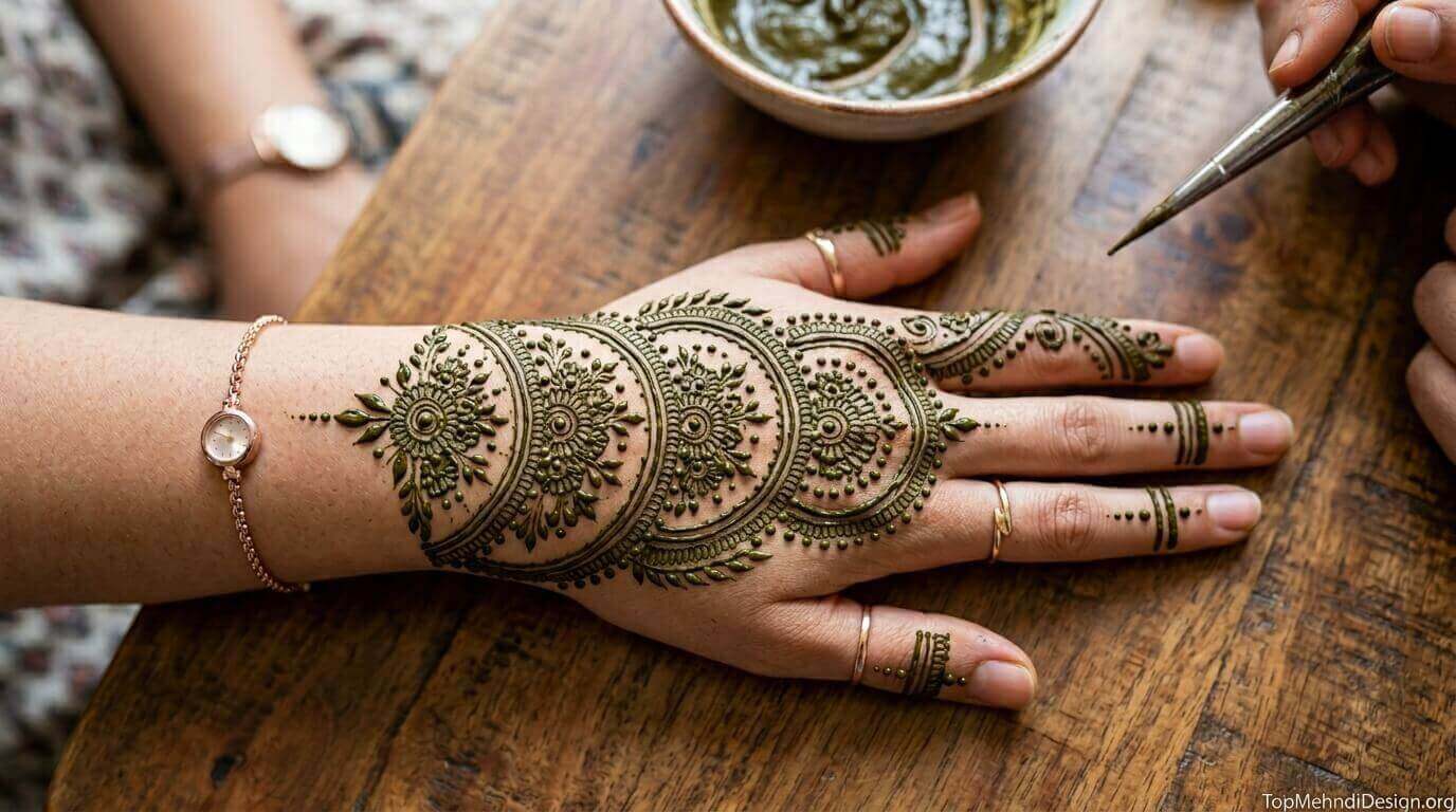 Simple Mehndi Design for Bride 2026