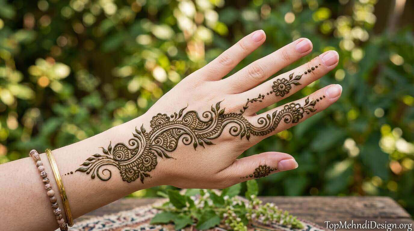 Simple Mehndi Design for Bride 2026