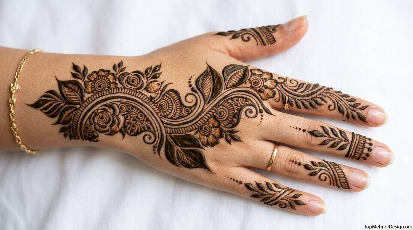 Simple Mehndi Design for Bride 2026