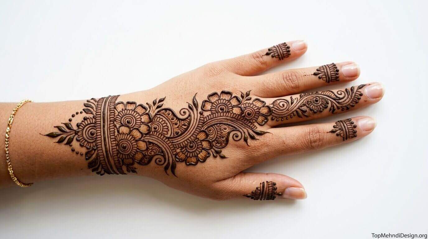 Simple Mehndi Design for Bride 2026