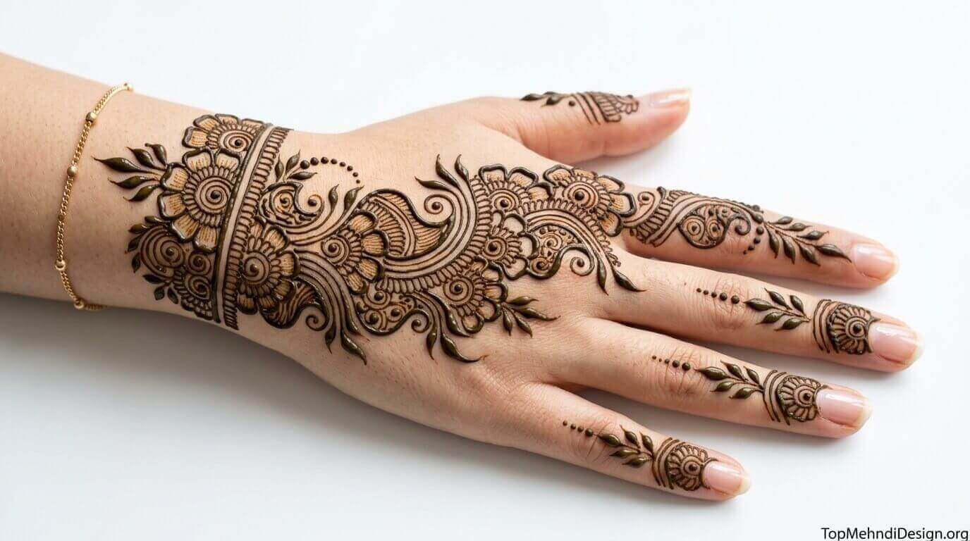 Simple Mehndi Design for Bride 2026