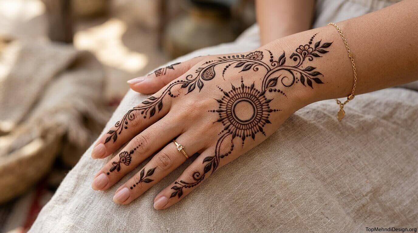 Simple Mehndi Design for Bride 2026