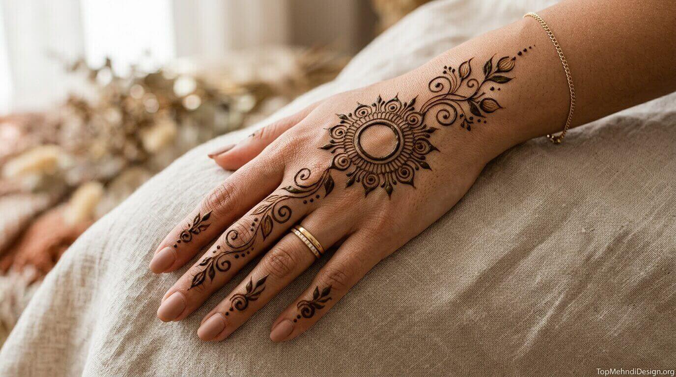 Simple Mehndi Design for Bride 2026