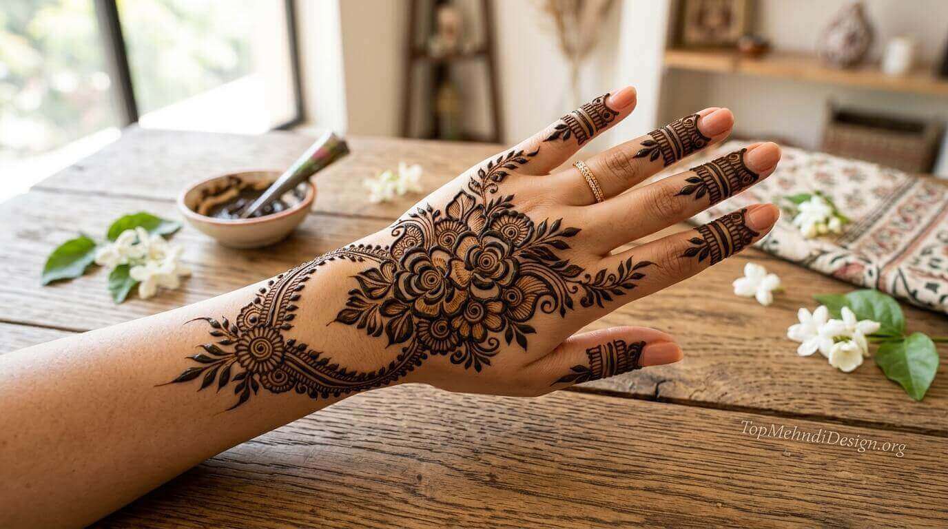 Simple Mehndi Design for Bride 2026